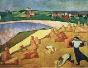 Emile Bernard Harvest on the Edge of the Sea Norge oil painting reproduction